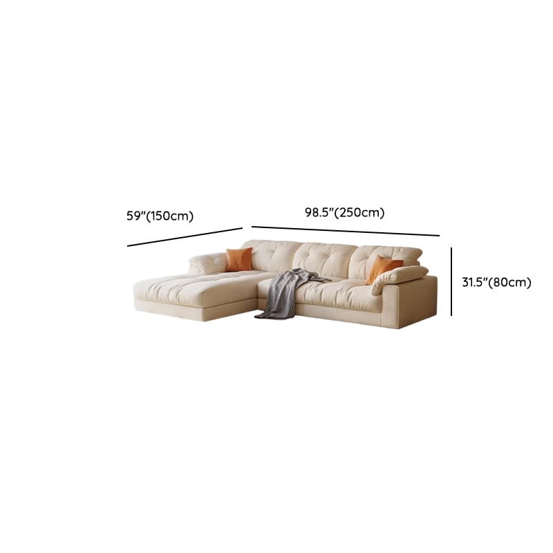 L-Shape Velvet Sofa Chaise with Button-tufted Upholstery - image 14
