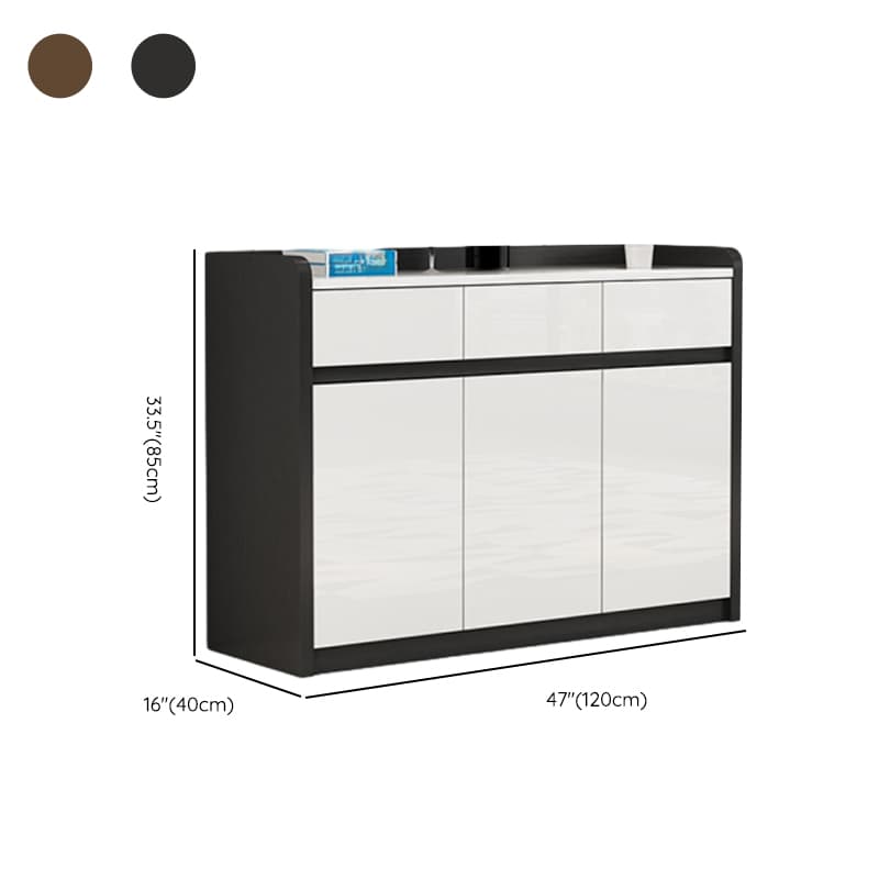 Minimalist Sintered Stone Buffet Table with 3 Drawers/Single Drawer, Closet, Standard/Wide/Narrow Size, Changeable Shelf, and 5 Doors/4 Doors/3 Doors - image 11