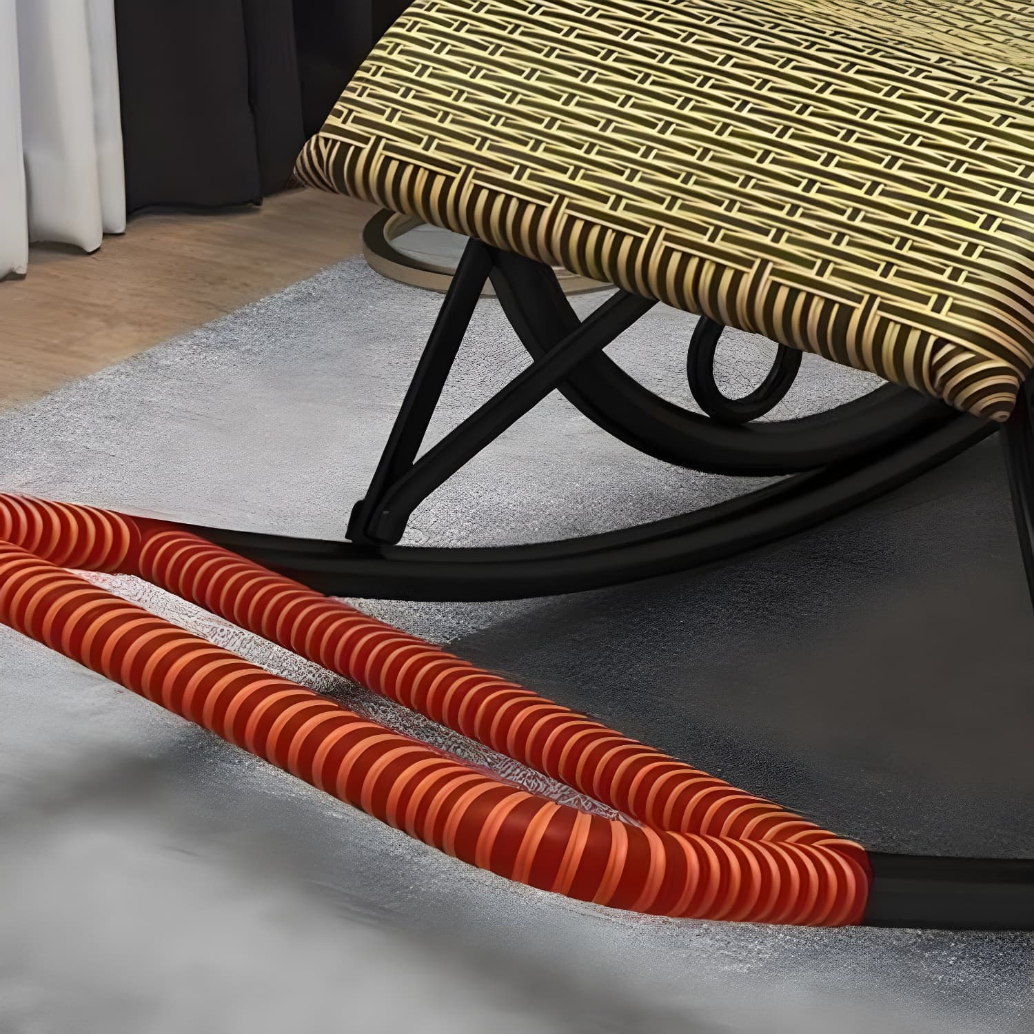 Contemporary Woven Rope Rocker Chair Wicker Rocking Chair for Home Decor - image 13