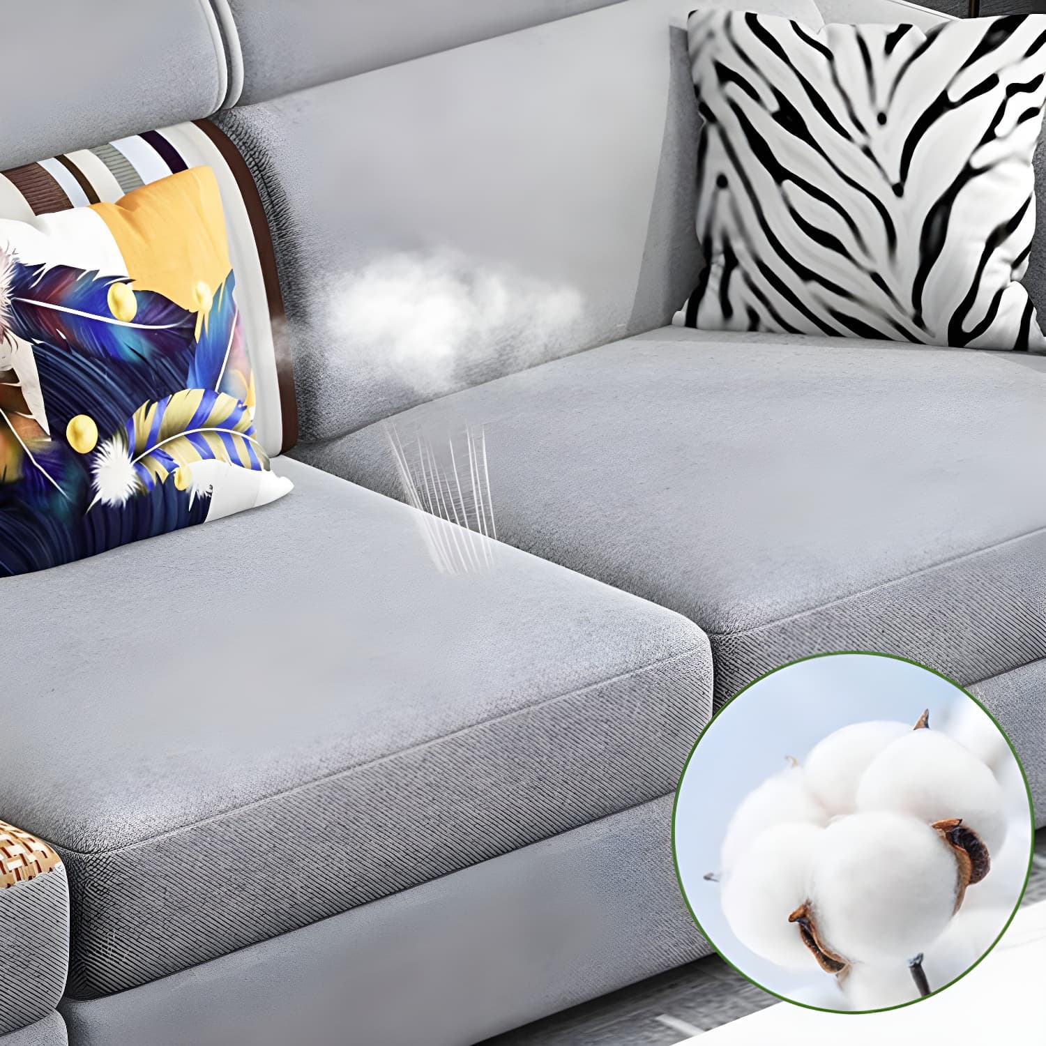 Scandinavian Reversible L-Shape Modular Wood Frame Corner Sectional with Chaise - image 20