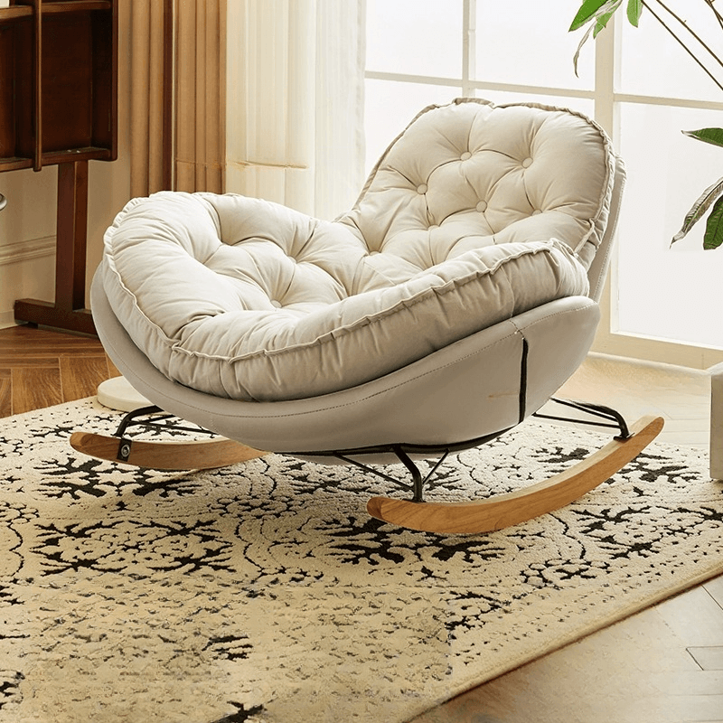 Simple Scratch-tolerant Upholstered Porch Rocker: Padded - image 7