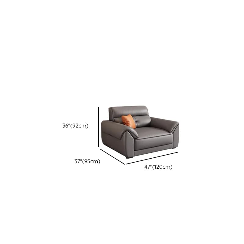 Casual Straight Scratch-repellent Sofa in Dove Grey with Horizontal Orientation, Latex Seat Fill, and Flared Arm - image 8