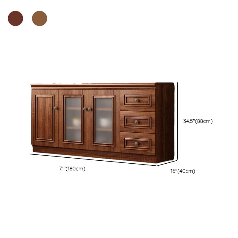 Unattached Microwave Storage Cabinet with Wine Storage Unit - image 18
