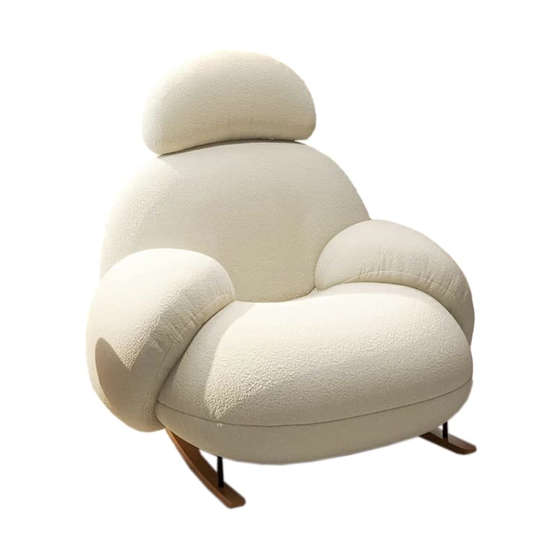 Attractive and Comfortable Designer Indoor Rocking Chair with Natural Wood Legs - image 10
