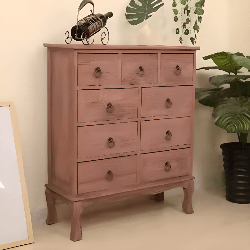 French Wood Vertical Console Dresser with 9 Drawers/7 Drawers/10 Drawers - image 8