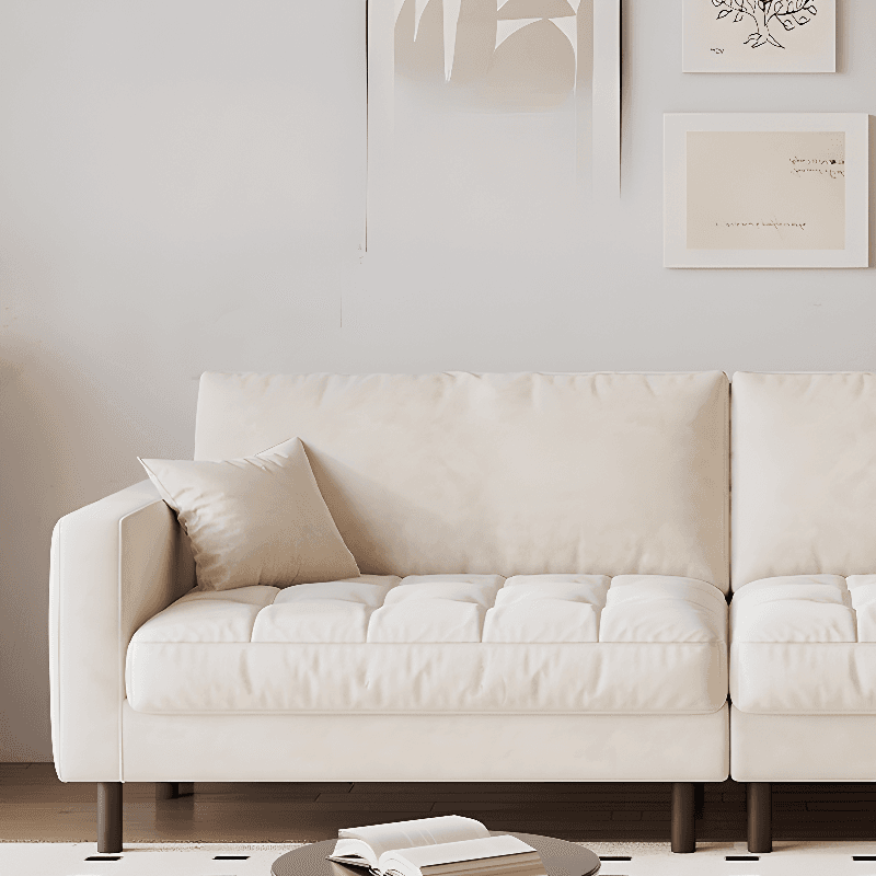 Tear Resistant Standard Sofa with Pu Upholstery in Grey/Light Green/Auburn - image 13