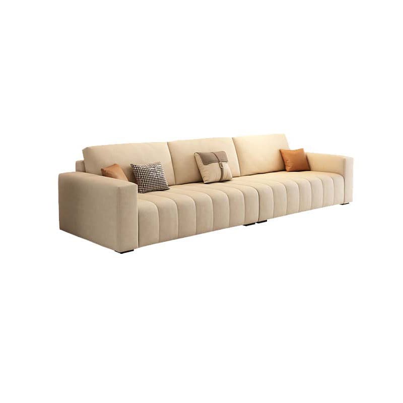 Modern Beige Sectional Sofa in Anti Cat Scratch Fabric with Square Arm - image 5