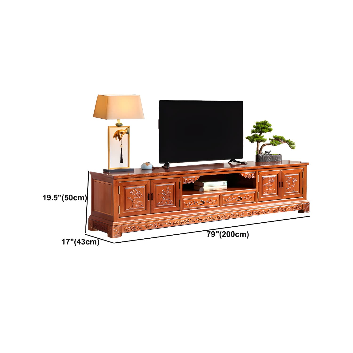 Wooden TV Cabinet Classical Storage TV Stand for Living Room - image 16