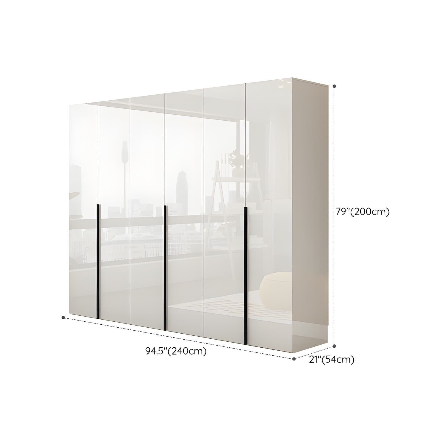 Solid Wood White Wardrobe Armoire with Drawers, Clothing Rod, and Shelves - image 18