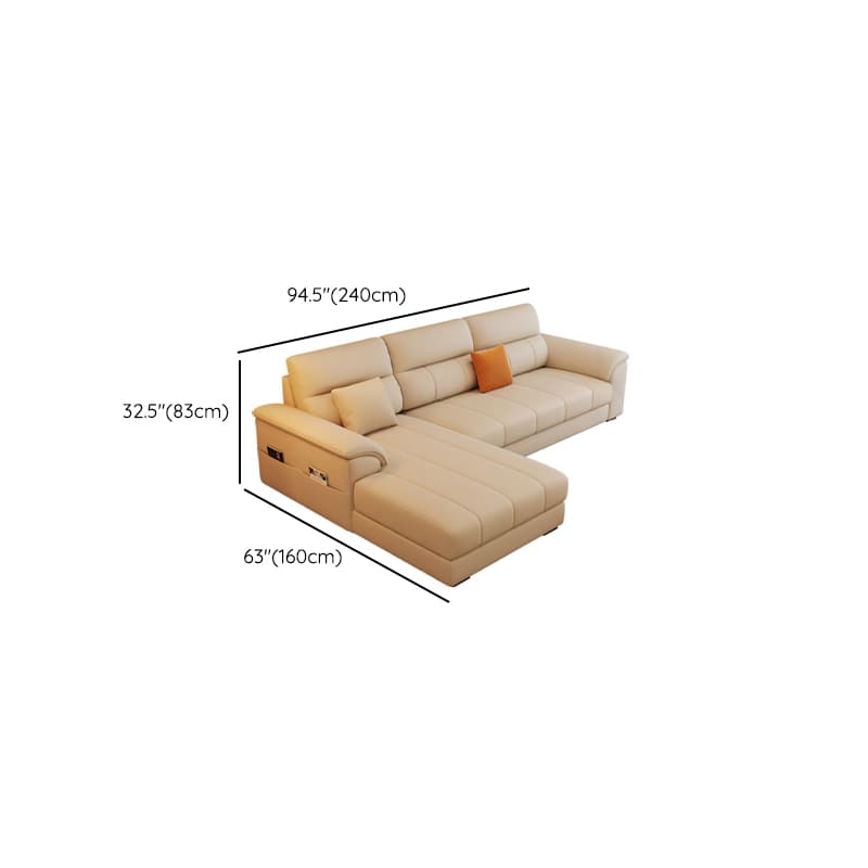 Straight/L-Shape Reversible/Horizontal Sofa/Sofa Recliner with Concealed Support & Natural Wood Frame - image 18