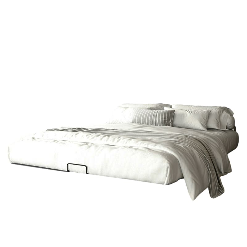 Modern Iron Open-Frame Bed with Solid Color, Metal Slats, and Legs Included - image 6