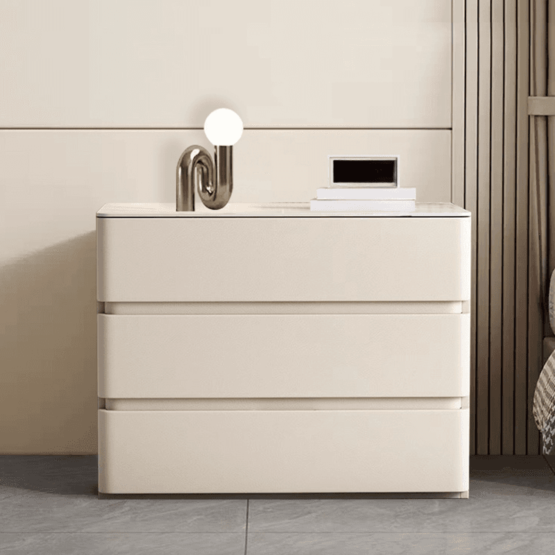Contemporary 3-Tier Sintered Stone Nightstand With Drawer Organization - image 7