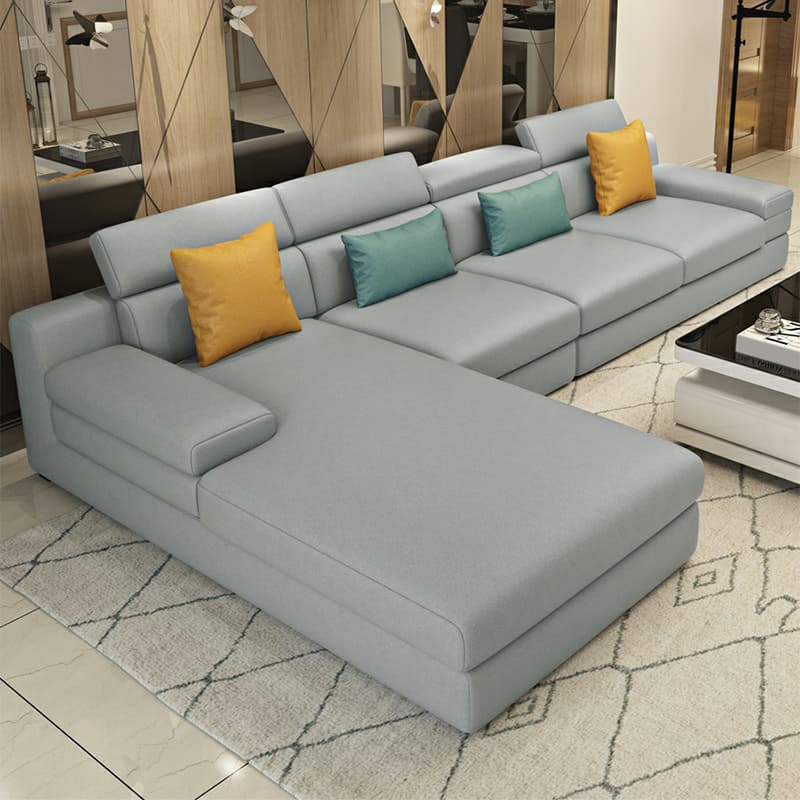 Modern L-Shaped Left Orientation Sectional Sofa in Large Size - image 6