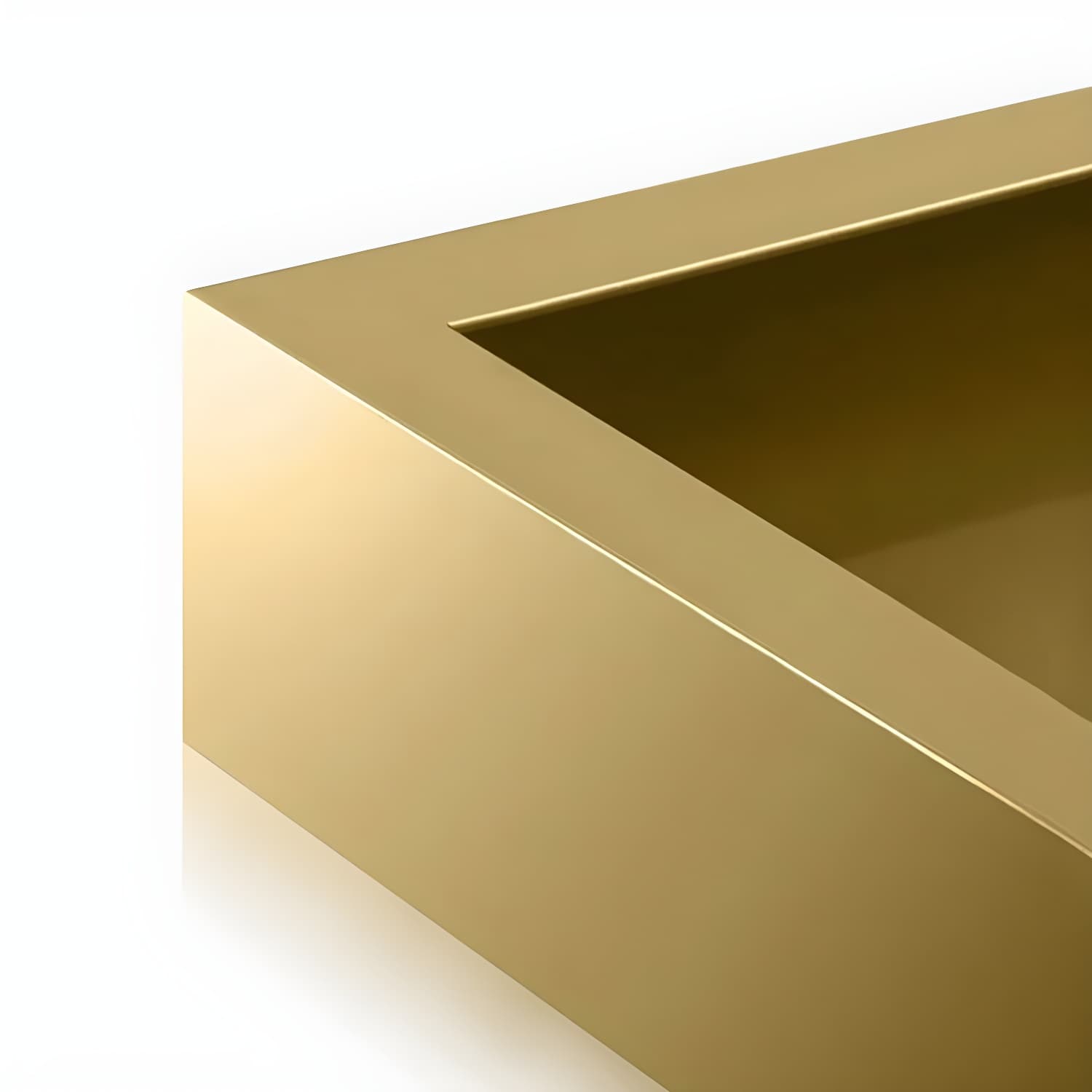 Modern Gold Corner Accent Cabinet with Glass Doors and Metal Counter Top - image 9