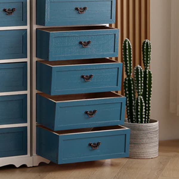Minimalist Rectangle Brown/White Wood Top Accent Chest with Soft Close Drawer Living Room - image 6