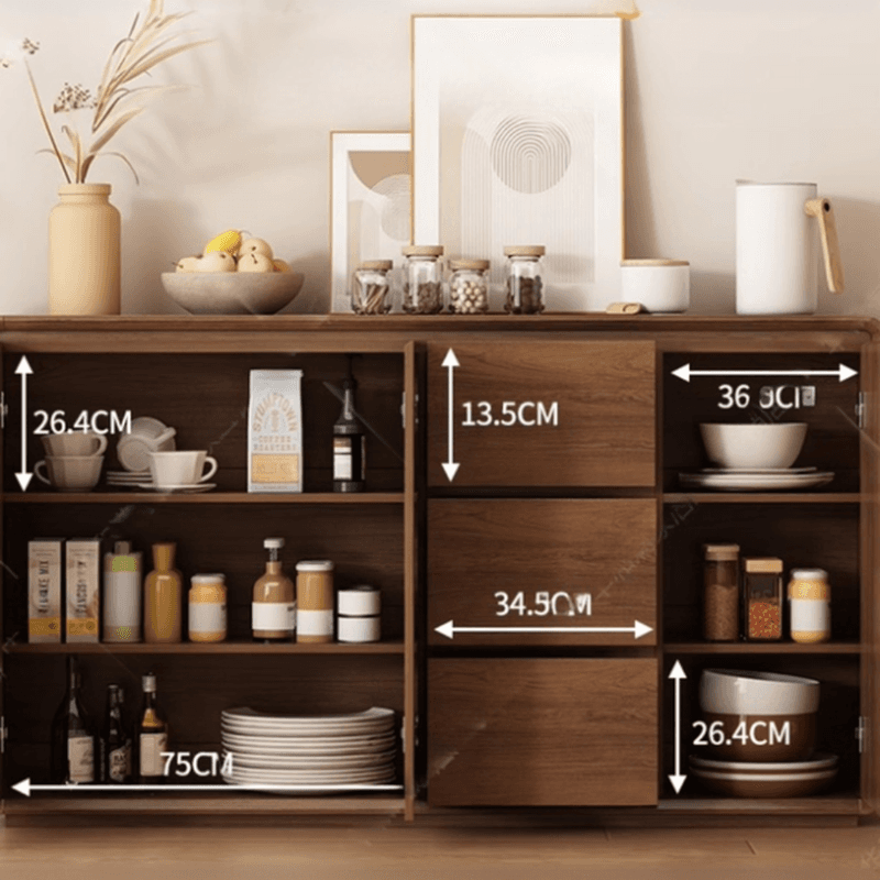 Casual Cocoa Standard/Narrow Sideboard with 3 Drawers/3 Shelves/2 Doors/3 Doors - image 4
