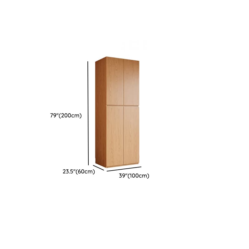 Natural Finish Minimalist Oak Wood Cabinet Armoire with Soft Close Drawer, Soft Close Door, Interior Shelves, and Clothing Rod - image 21