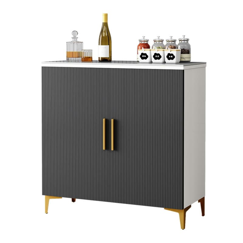 Wood Sideboard/Credenza 35 Inches Wide Glam Style, No Drawers, 2-Door Cabinet - image 8