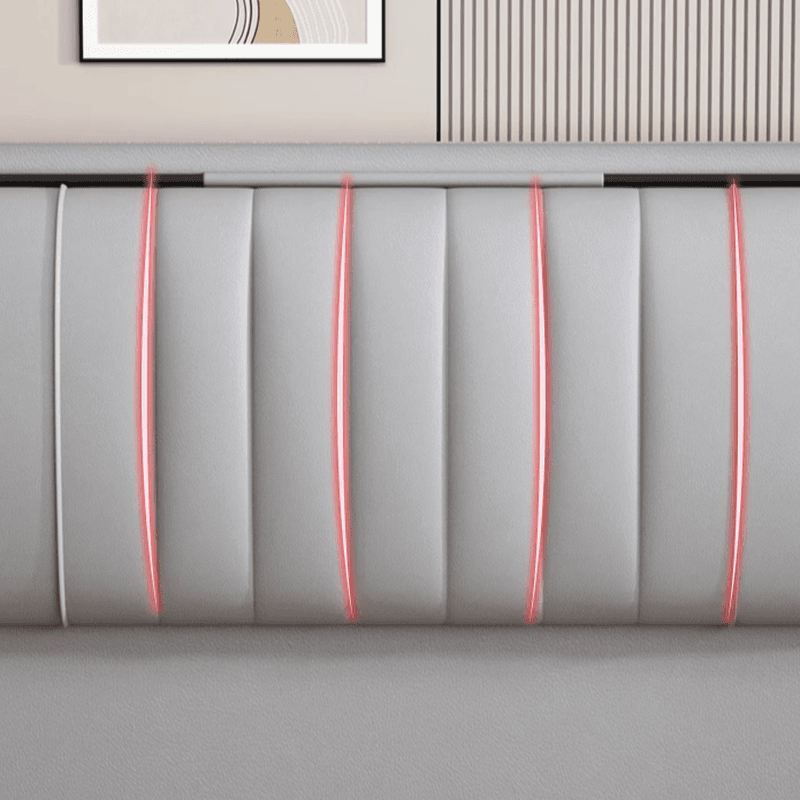 Modern Simple Style Sleigh Headboard in Natural Wood with No Distressing, Rectangle Shape for California King/King/Queen Bed, Featuring Sponge Upholstery and Standard Height - image 9