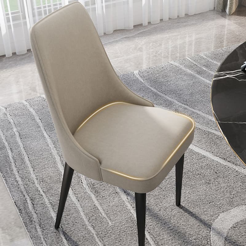 Framed Stable Side Chair with Upholstered Chair in Polyurethane and Solid Back for Restaurant - image 13