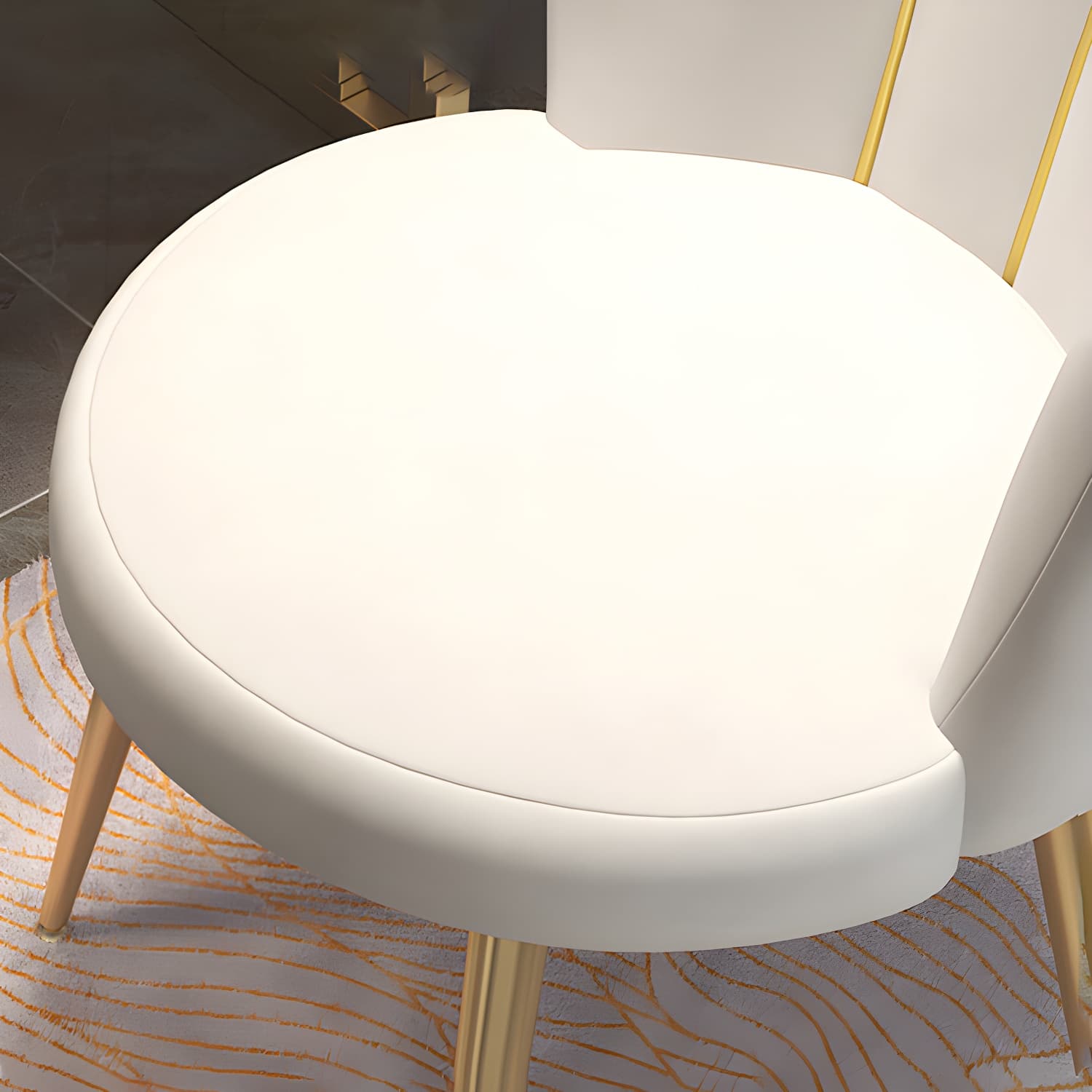 Nordic Metal Dining Room Chair Upholstered Linen Fabric Velvet Armless Single Chair - image 15