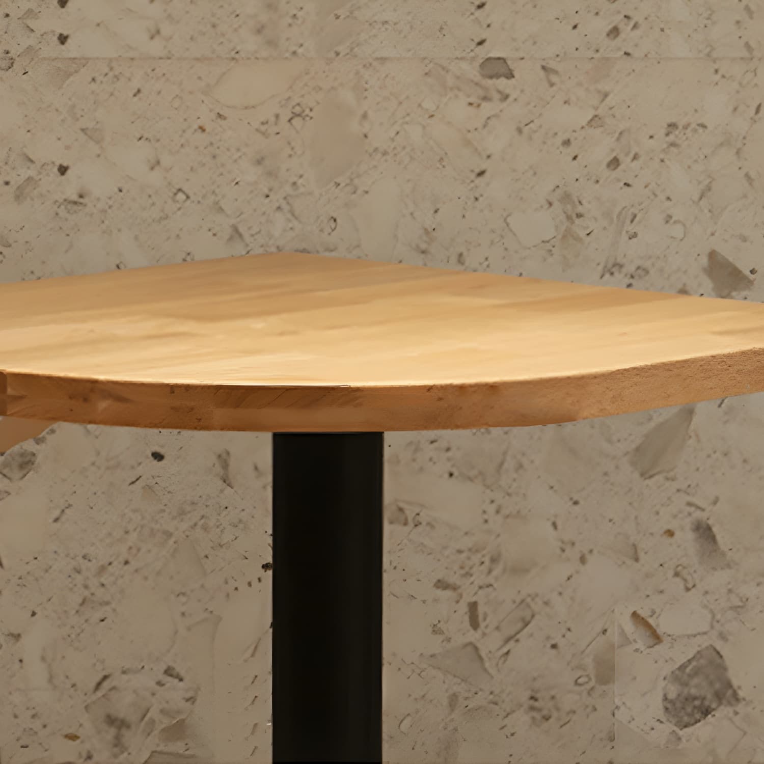 Modern Natural Pine Solid Wood Top Dining Table with Iron Base - image 8