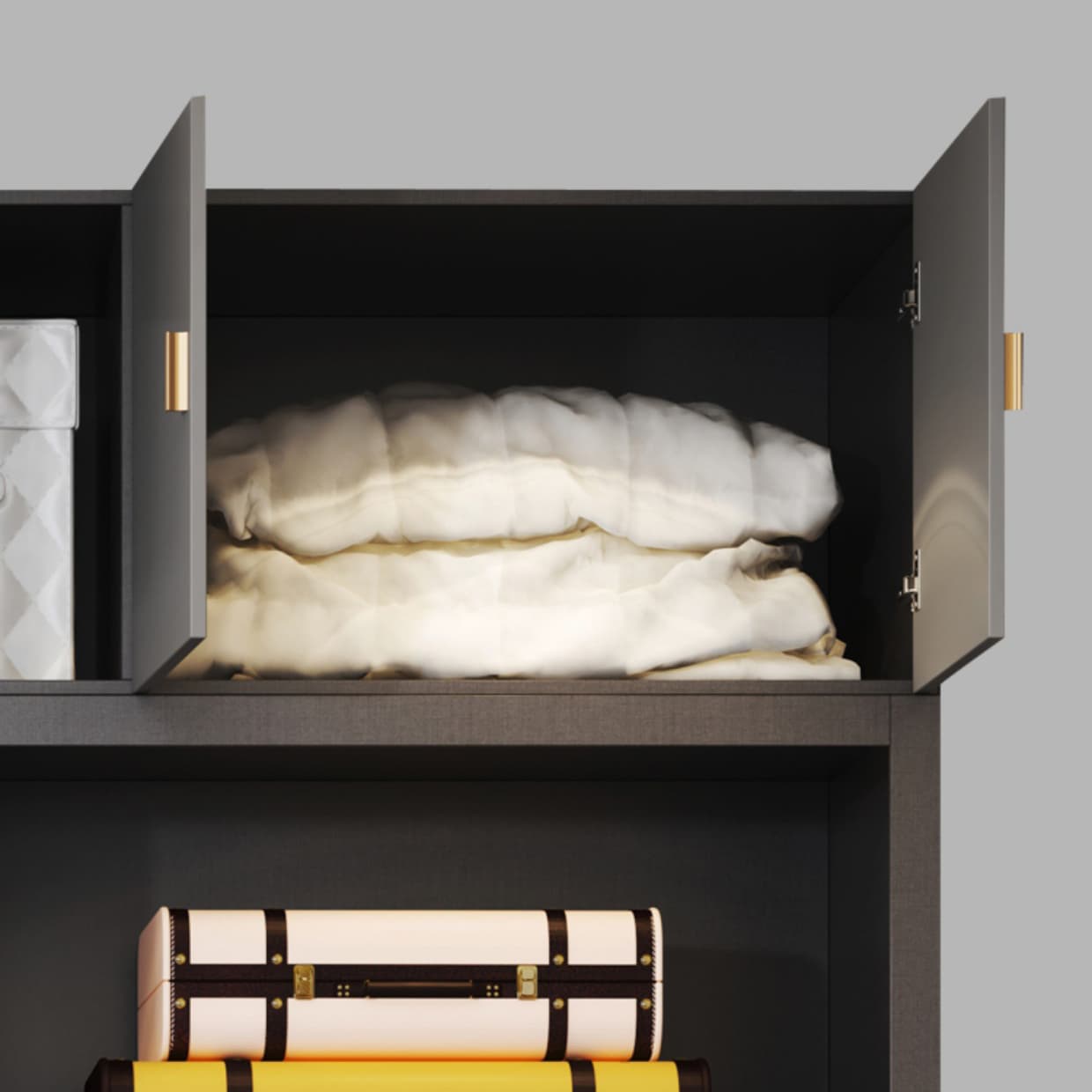 Modern Wood Freestanding Wardrobe Soft Close Drawer and Doors Wardrobe - image 9