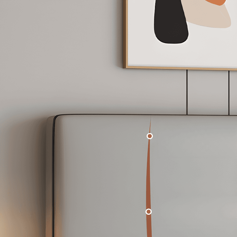 Modern Simple Style Panel Headboard in Wood with No Distressing, Rectangle Shape for King/Queen/Full Bed, Featuring Sponge Upholstery and Standard Height - image 12