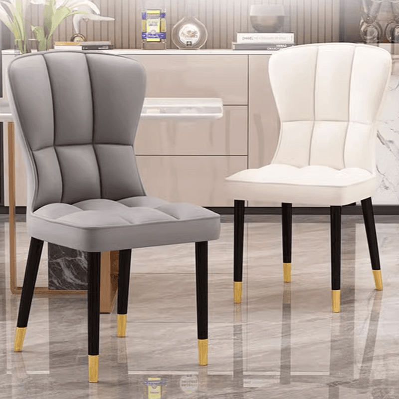 Casual/Lavish Side Chair with Wingbacked Upholstered Design and Steel Legs - image 8
