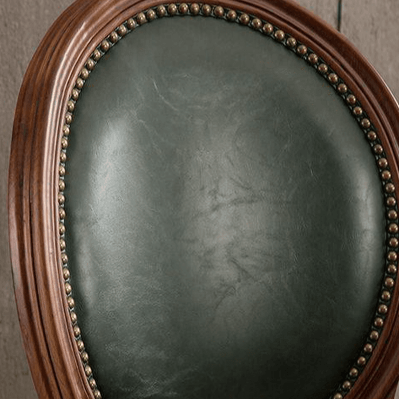 Traditional Antiqued Wood Sturdy Nailhead Trim King Louis Arm Chair/Armless Chair with Outlined and Foot Pads - image 11