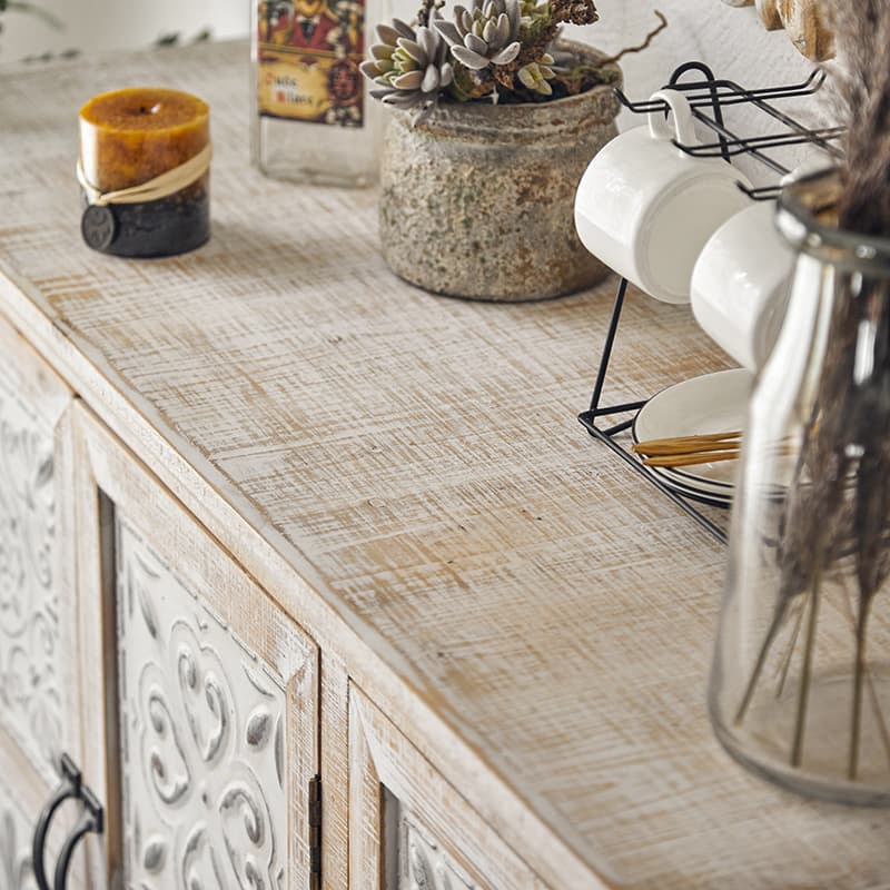 Old School Independent Accent Cabinet with Antiqued Wood - image 6