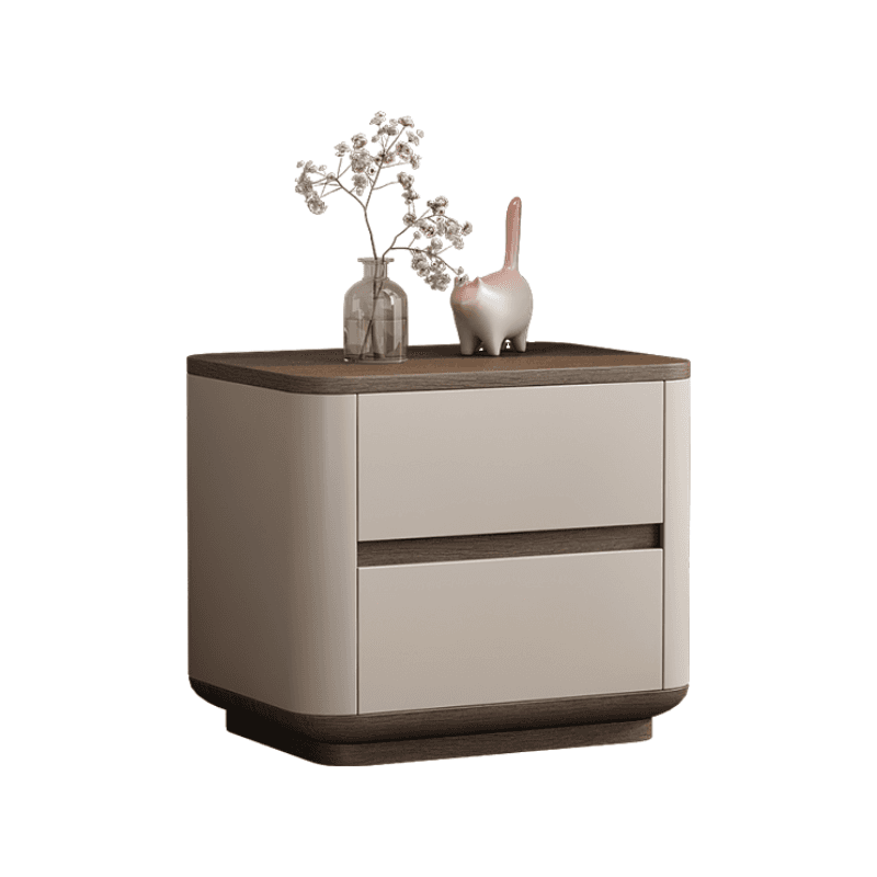 Organic Modern Nightstand With Drawer Organization Featuring 2 Drawers and Real Wood Countertop - image 13