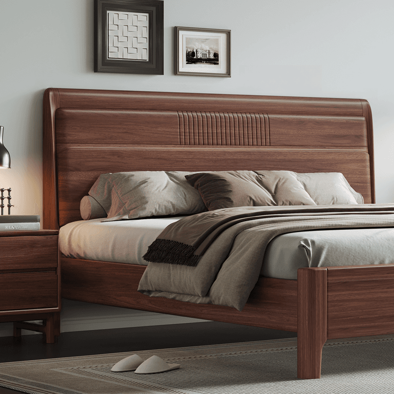 Standard（36-55“） Free-standing Standard Rectangle Wood Panel with Sponge Cushion for Full(54"W x 75"L) Bed, No Distressing - image 5