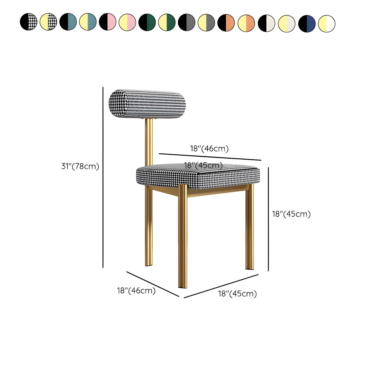 Upholstered Armless Dining Chairs Nordic Style Low Back Side Chair for Dining Room - image 23