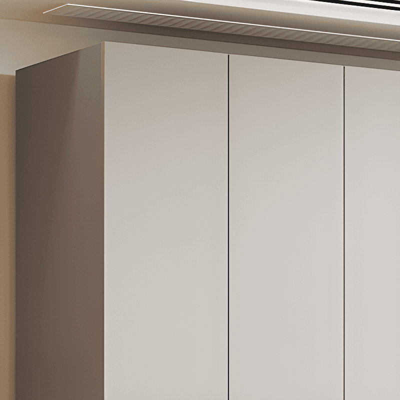 Cream Trendy Reclaimed Wood Wardrobe Armoire with Soft Close Drawer, Soft Close Door, Interior Shelves, and Clothing Rod - image 8
