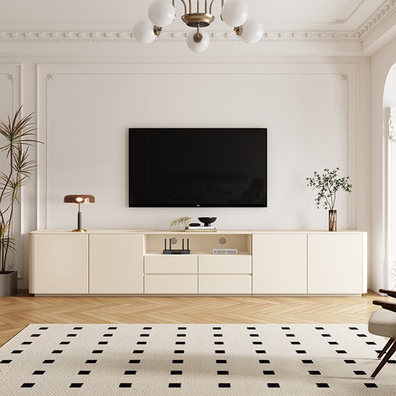 Modern Rectangle TV Stand with 4-Door/2-Door & 3 Tiers Living Room - image 7