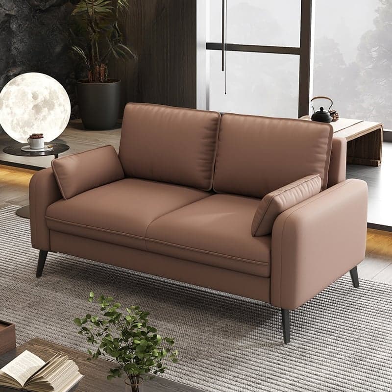 Trendy Solid Color Water Resistant Loveseat in Grey/Olive Green/Amber Color with Arm for 2 People - image 3