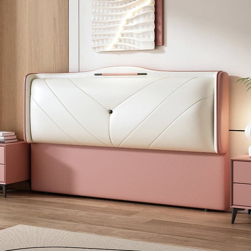 Art Deco Style Panel Headboard in Pine Wood with No Distressing, Rectangle Shape for King/Queen/Full Bed, Featuring Sponge Upholstery Fill and Standard Height - image 3
