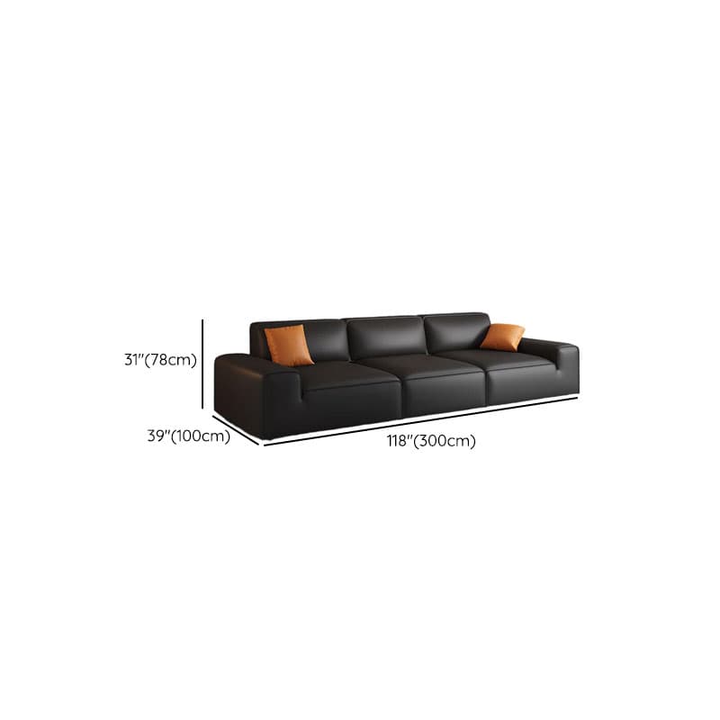 Midnight Black/White Standard Sofa/Loveseat with Armrest for Drawing Room - image 14