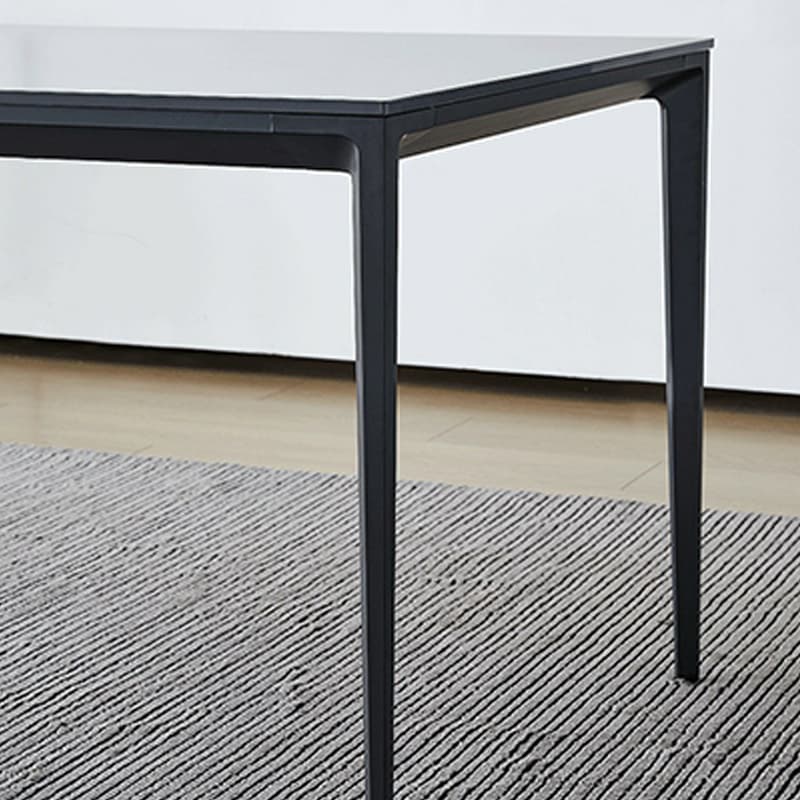 Elegant Industrial Style Dining Set in Black - 7 Piece with Metal Material - image 6