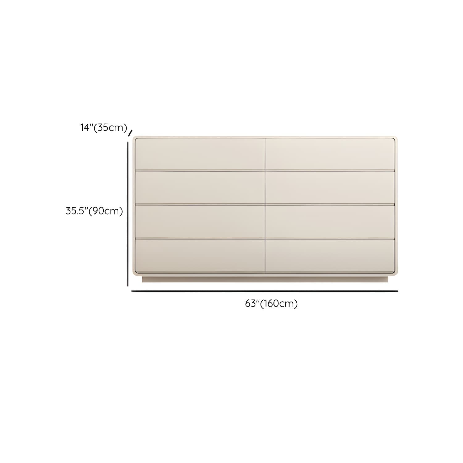 Modern White Double Dresser with Drawers and Soft Close Glides - image 22