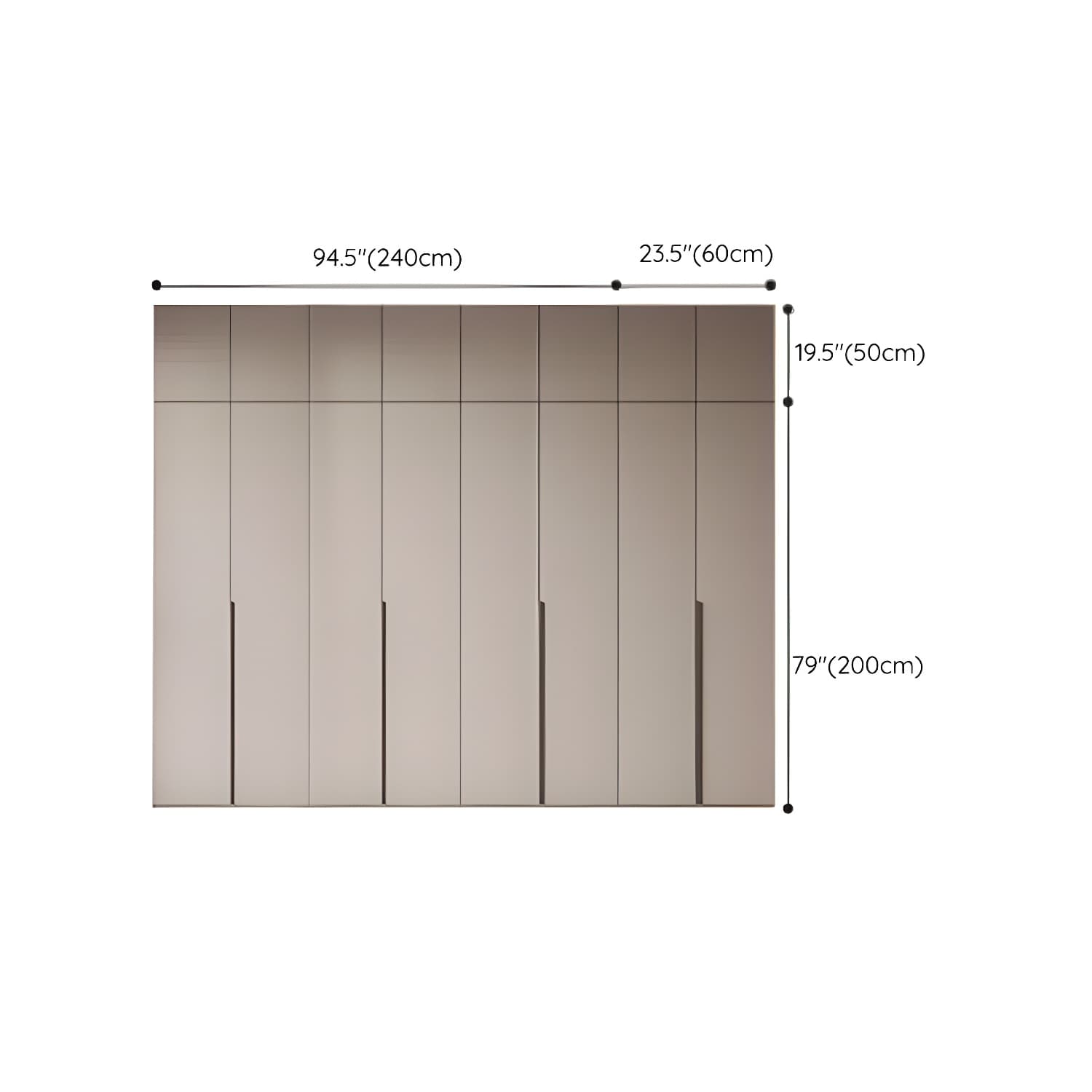 Modern Grey Wood Armoire with Solid Construction and Limited Warranty - image 34