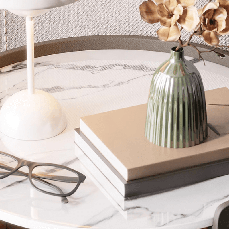 Minimalist 3-Tier Stone Countertop Drawer Storage Nightstand - image 10