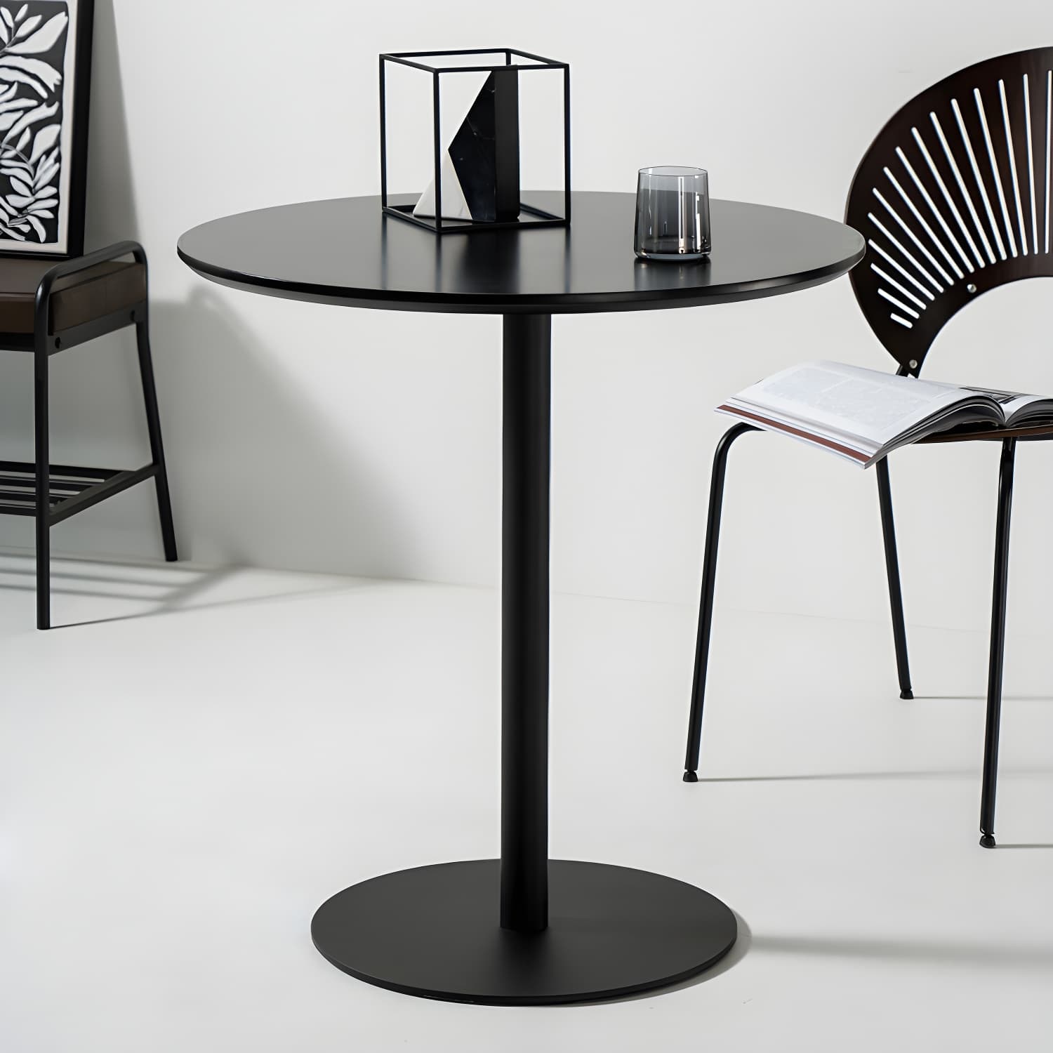 Round Pedestal Dinette Table Simplicity Style Dining Site Table for Home Use - image 6
