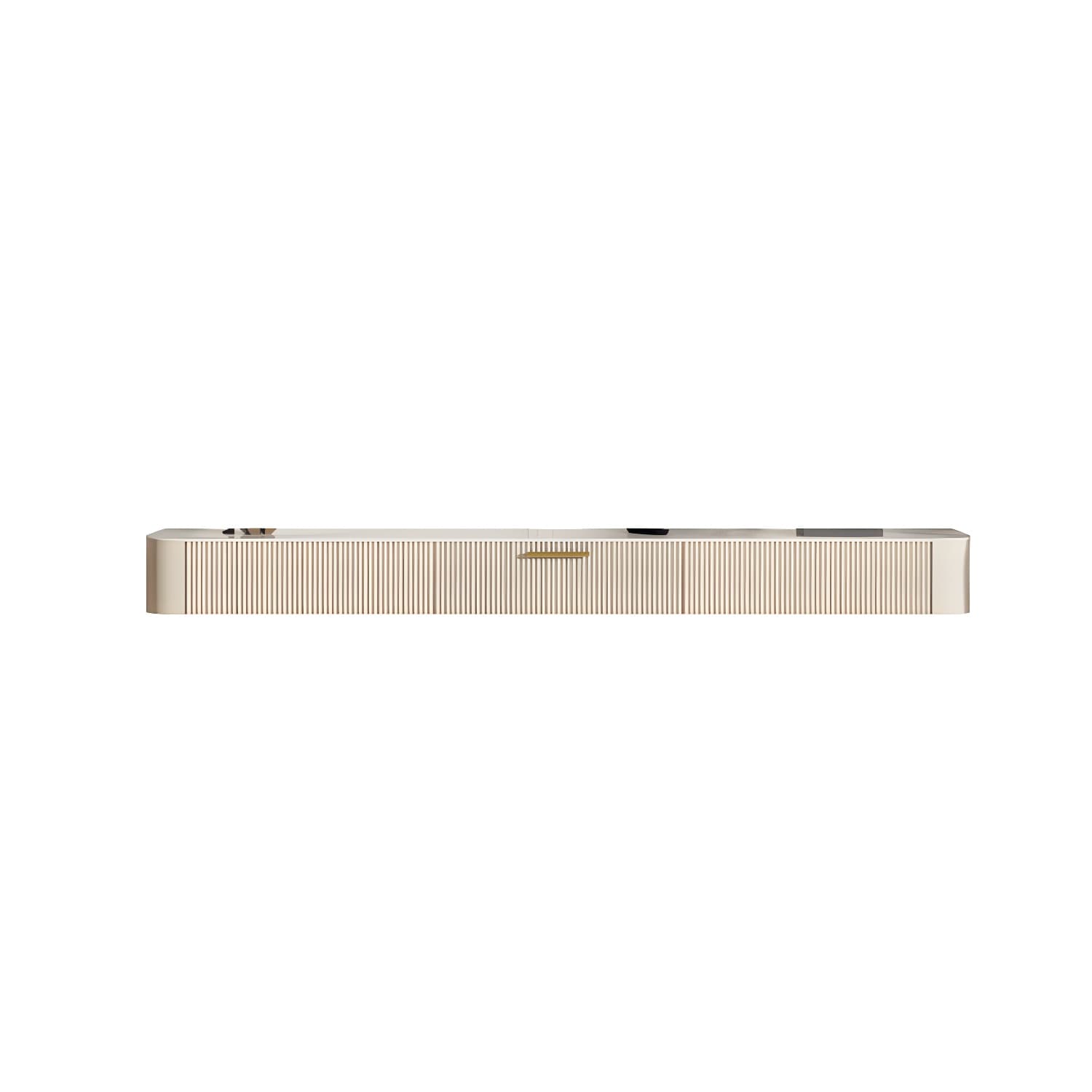 Enclosed Storage Stand Console Floating TV Media Console with Drawers - image 5