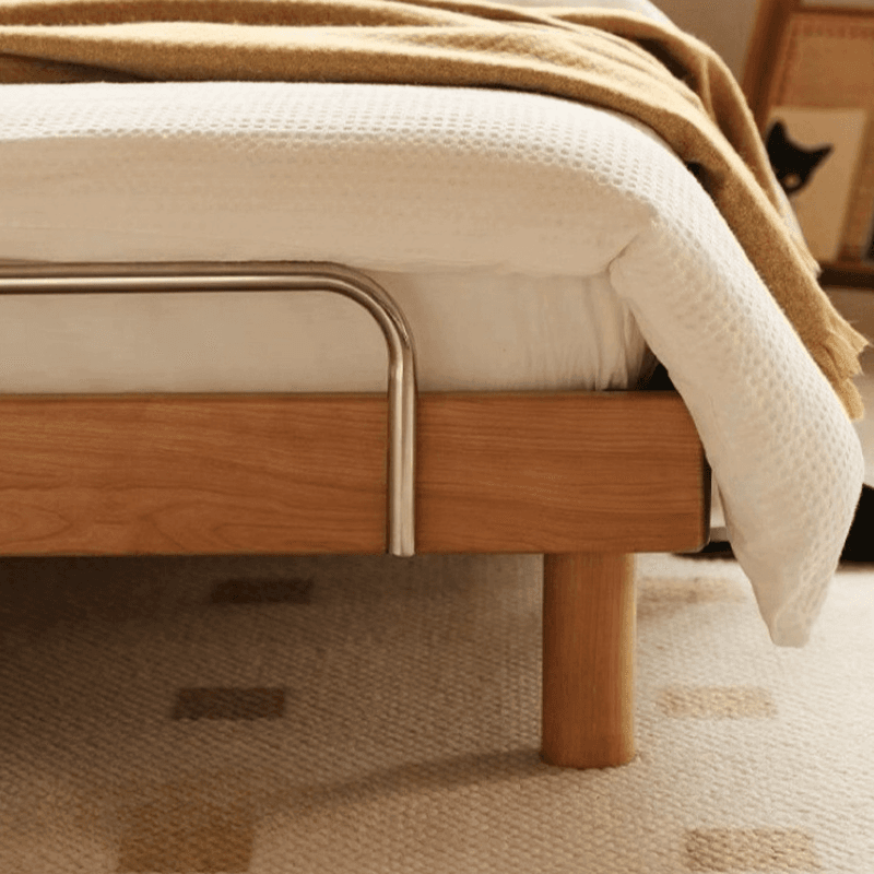 Natural Color Solid Color Tatami Bed for Bedroom - image 3