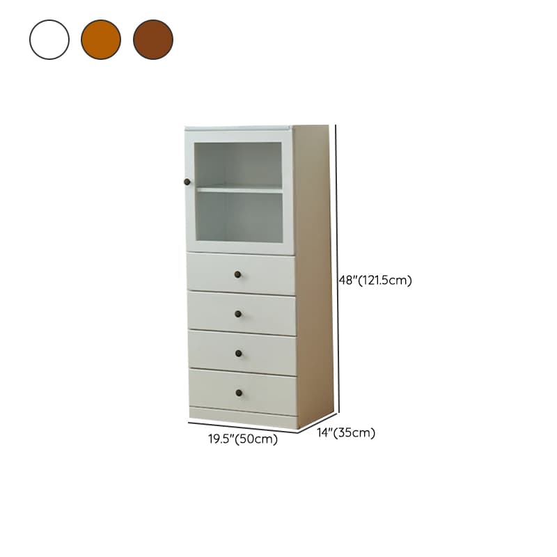 Modish Timber Console Dresser with 3/4/5 Drawers, Hutch Cabinets, and 2 Interior Shelves in Vertical Orientation - image 17