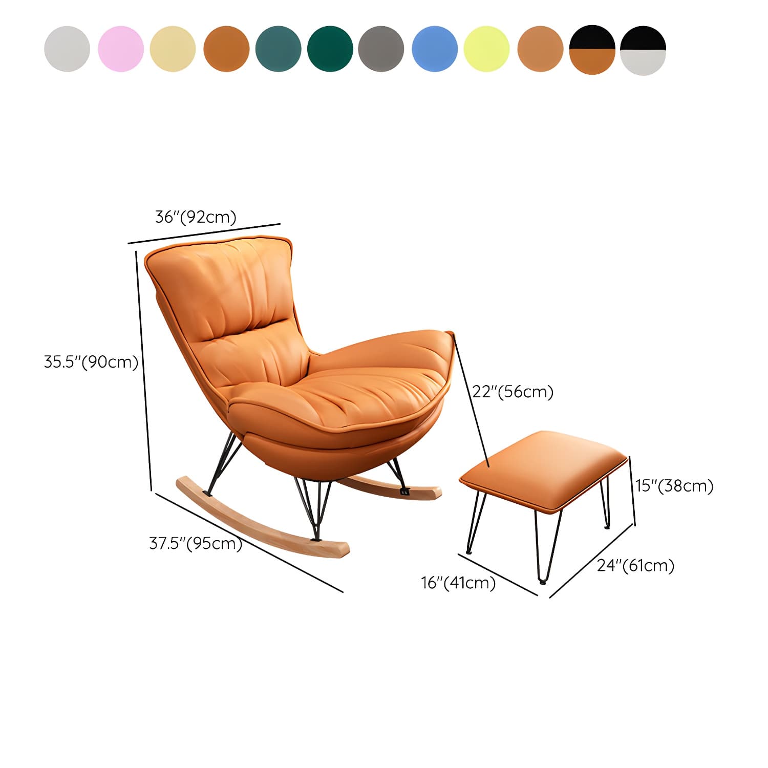 Modern Style Rocking Chair Indoor Sofa Rocking Chair for Living Room - image 17