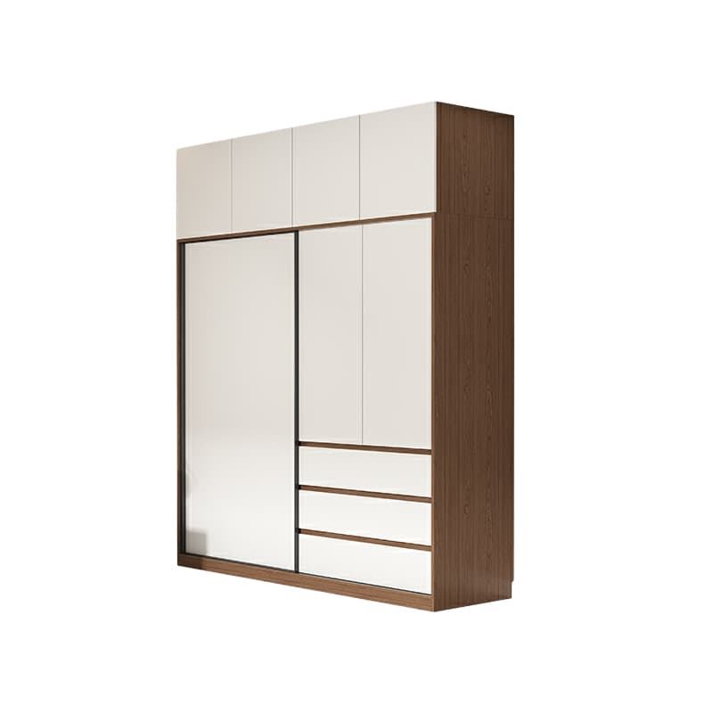 3-Door Scandinavian Soft-Close Drawers Wooden 3-Door Wardrobe Armoire 23.62 inch - image 5