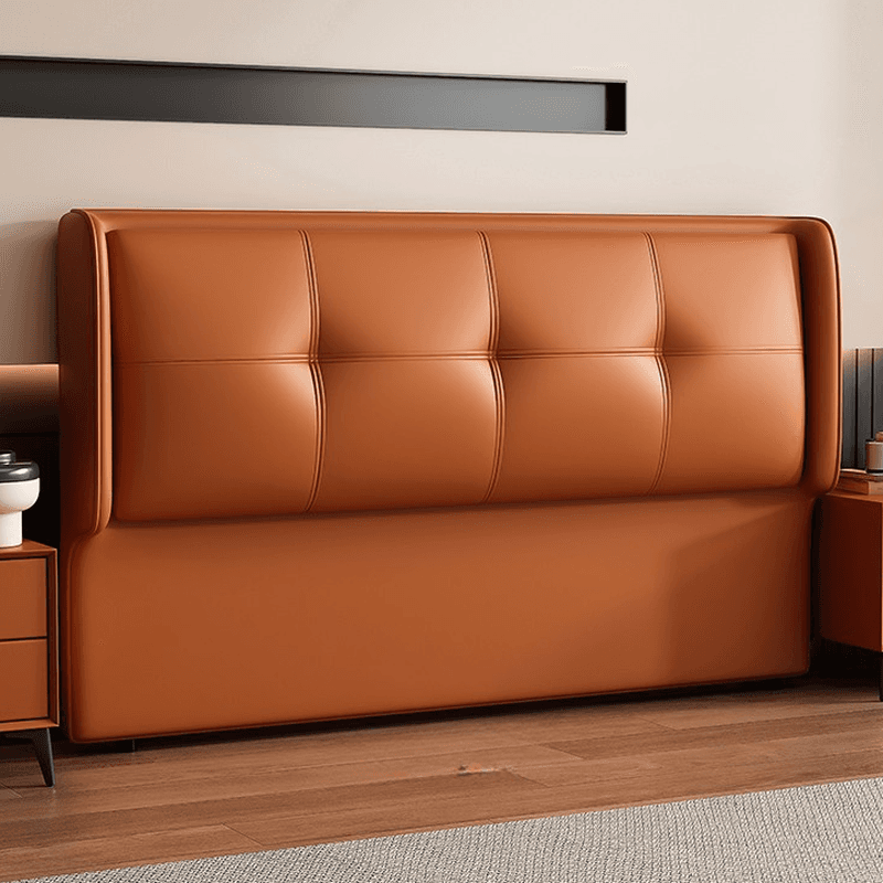 Simplistic Style Wingback Headboard with No Distressing, Piled Tufted Rectangular Design for King/Queen/Full Bed, Featuring Sponge Upholstery Fill and Standard Height - image 8